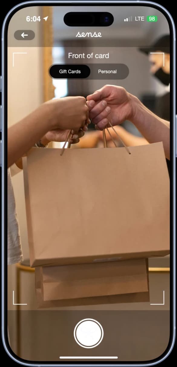 Scanning a card